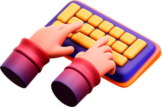 3d keyboard or Typing Hand Gesture
